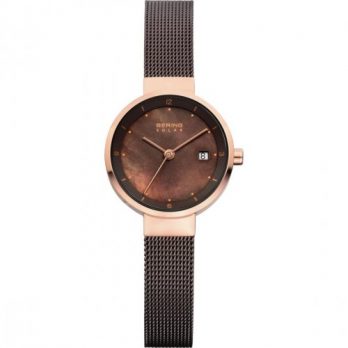 solaruhr | armbanduhr mit solarfunktion | braun goldenfarbige armbanduhr 