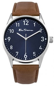 Ben Sherman Uhr | Herrenuhr blau braun | blaues ziffernblatt herren armbanduhr 