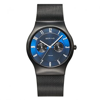 Bering Uhr | Herren Armbanduhr | Herrenuhr Bering | Schwarz-Blaue Armbanduhr