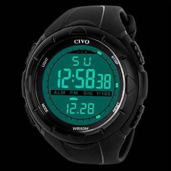 Digitaluhr | Armbanduhr digital |chronographenuhr mit LED | LED Armbanduhr