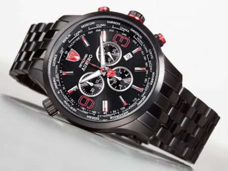 Detomaso Uhr | Chronographen Uhr schwarz | schwarze Armbanduhr | Herrenuhr schwarz 