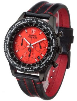 Detomaso Uhr | rot-schwarze Armbanduhr | Armbanduhr mit rotem Ziffernblatt | wasserdichte armbanduhr | Armbanduhr mit schwarz-roten Lederband