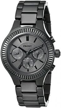 DKNY Uhr | Damenuhr schwarz | Schwarze Armbanduhr | Armbannduhr mit schwarzem Ziffernblatt