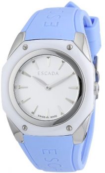 Escada Uhr | Damenuhr Escada | Blaue Armbanduhr | Armbanduhr Silikon Blau | Damenuhr mit blauem silikonband