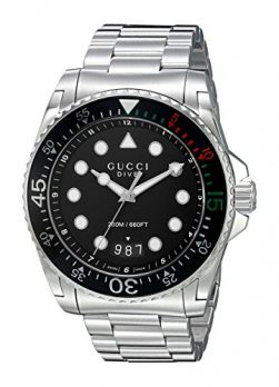 Gucci Uhr | Armbanduhr mit schwarzem Ziffernblatt