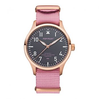 Pop-Pilot Uhr | Armbanduhr Pilgrim | rosa-schwarz armbanduhr
