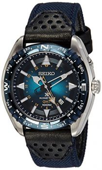 Seiko Uhr | Armbanduhr Seiko | Herrenuhr Seiko | schwarz-blaue armbanduhr herren | textil-lederarmband