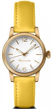 Tamaris Uhr | Armbanduhr Tamaris | Damenuhr Tamaris | gelbe Armbanduhr | gelber lederarmbanduhr 