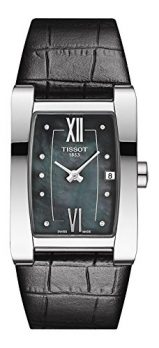 Tissot Uhr | Armbanduhr Tissot | Damenuhr Tissot | damenuhr schwarz | schwarze lederarmbanduhr damen | ziffernblatt Perlmutt 